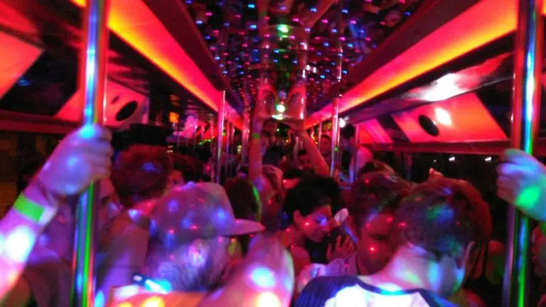 viva la party in benidorm party bus